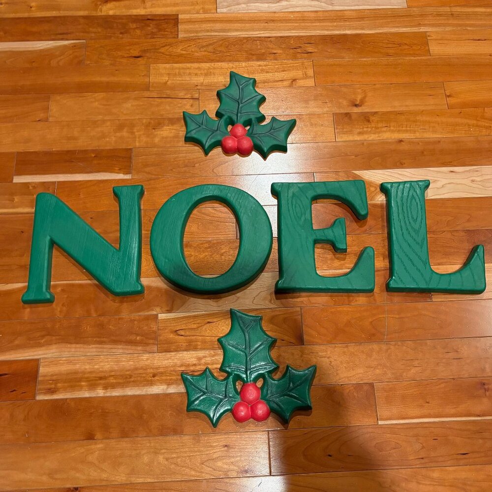 Christmas Holiday Themed 10" Decorative Letters Set "NOEL"